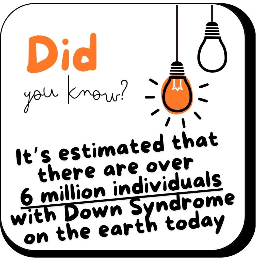 estimated to be 6 million people living  with Down Syndrome globally